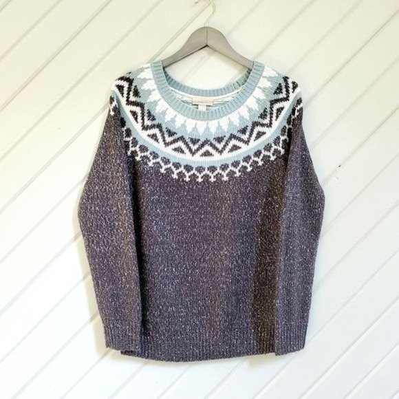 LOFT Sweaters - ❗gone❗Loft Nordic Sparkle Fair Isle CREW Neck Sweater